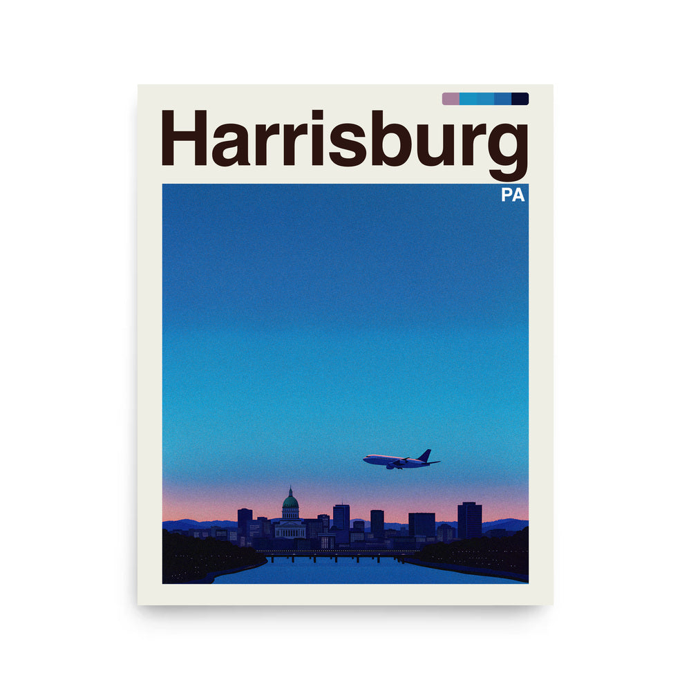 Harrisburg city poster mockup 1 - frame not included