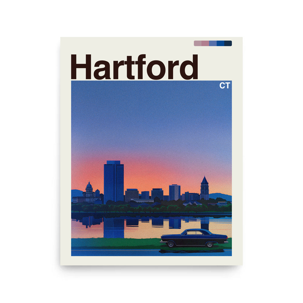 Hartford city poster mockup 1 - frame not included