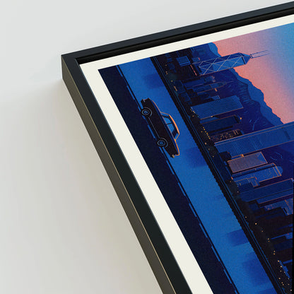 Hong Kong city poster mockup 3 - frame not included