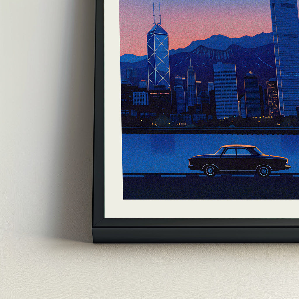 Hong Kong city poster mockup 4 - frame not included