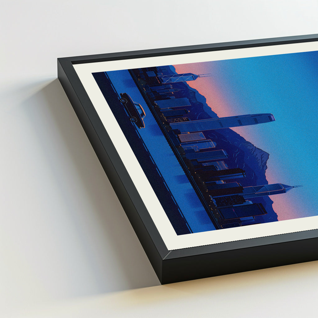 Hong Kong city poster mockup 5 - frame not included
