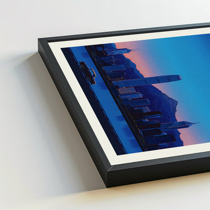 Hong Kong city poster mockup 5 - frame not included