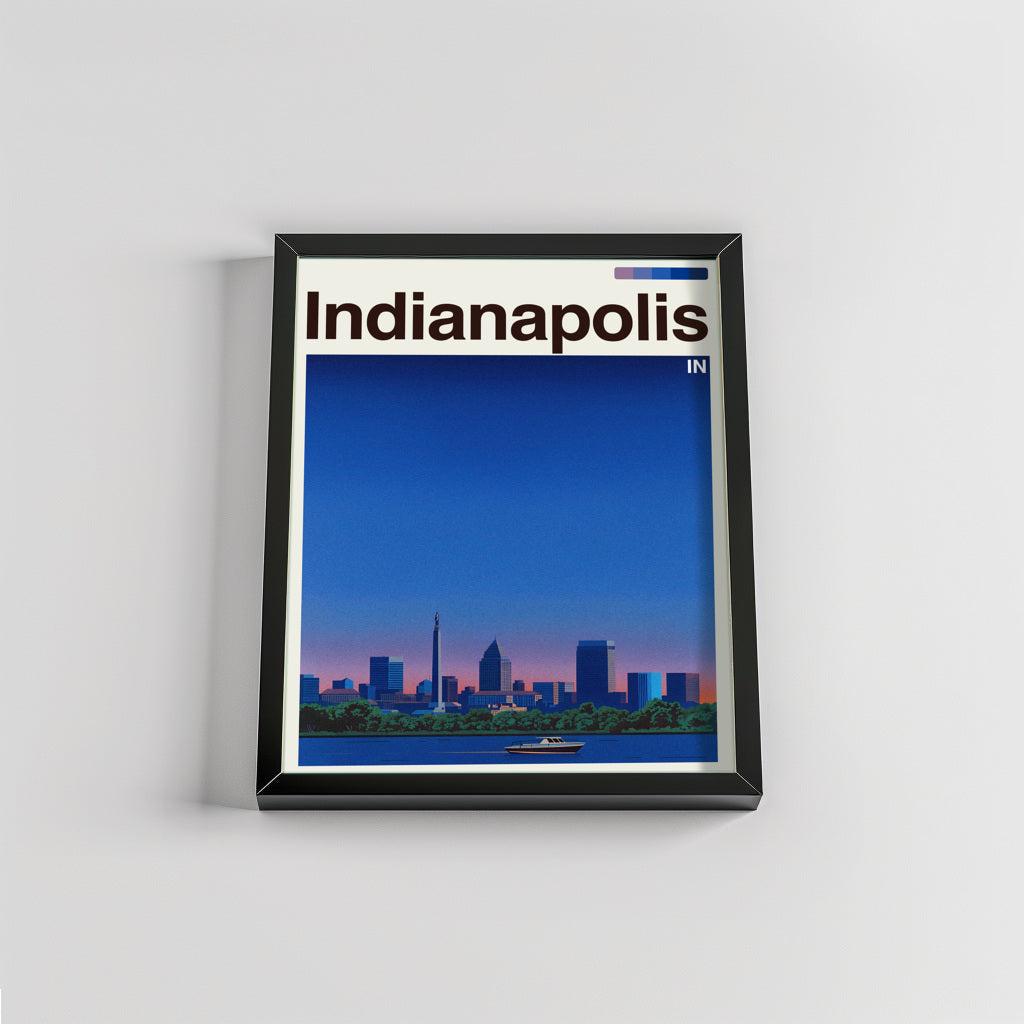 Indianapolis city poster mockup 2 - frame not included