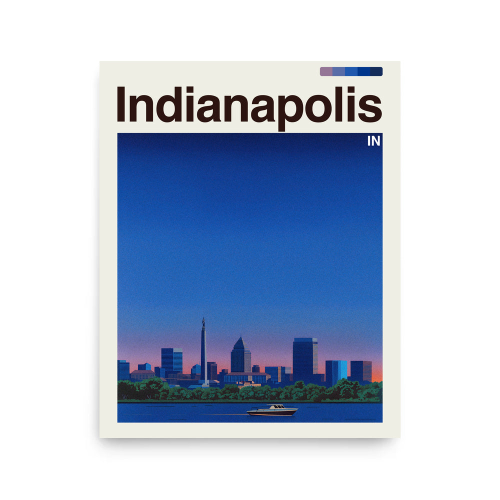 Indianapolis city poster mockup 1 - frame not included