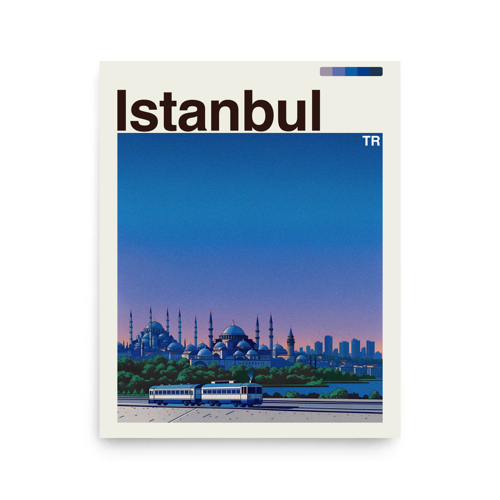 Istanbul city poster mockup 1 - frame not included