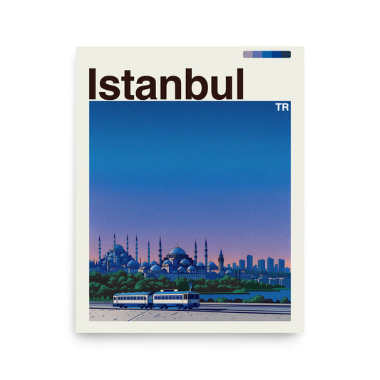 Istanbul city poster mockup 1 - frame not included