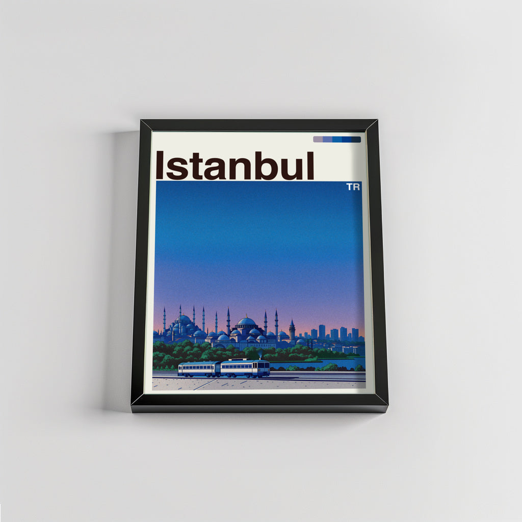 Istanbul city poster mockup 2 - frame not included