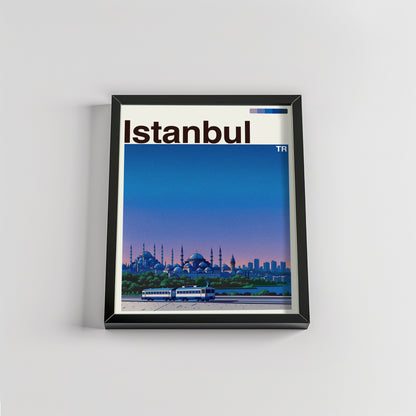 Istanbul city poster mockup 2 - frame not included