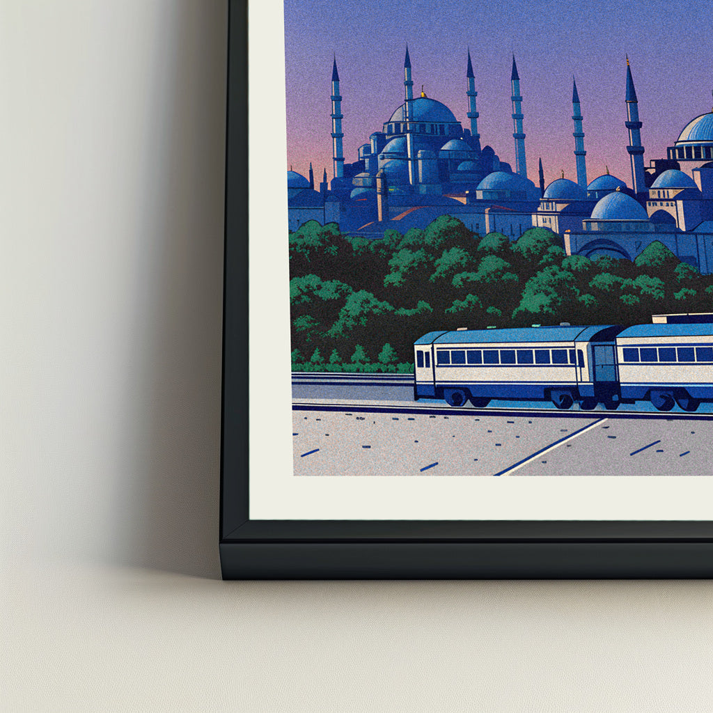 Istanbul city poster mockup 4 - frame not included