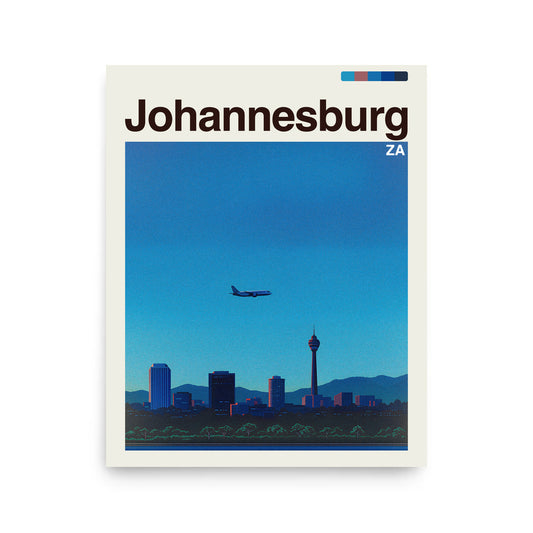 Johannesburg city poster mockup 1 - frame not included