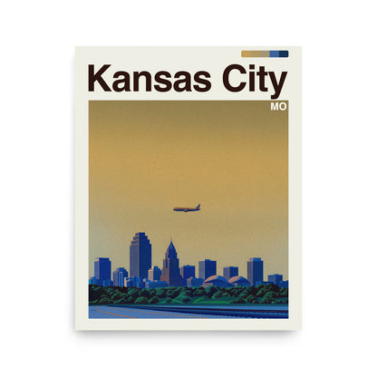 Kansas City city poster mockup 1 - frame not included