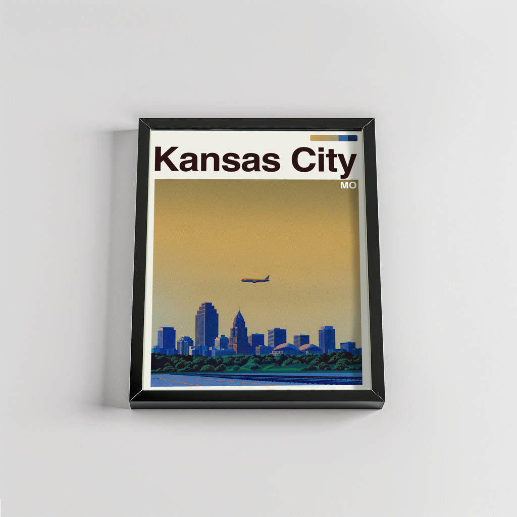 Kansas City city poster mockup 2 - frame not included