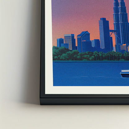 Kuala Lumpur city poster mockup 4 - frame not included