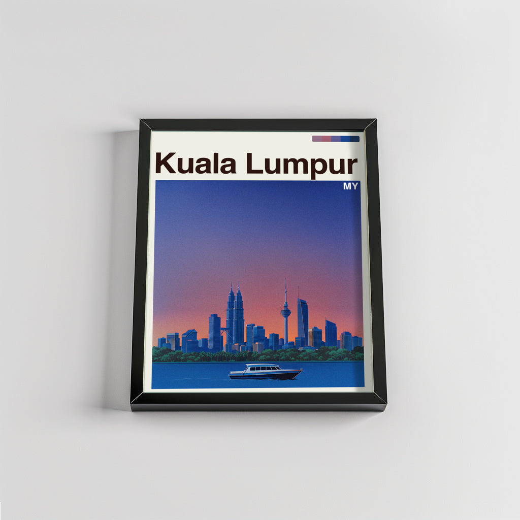 Kuala Lumpur city poster mockup 2 - frame not included
