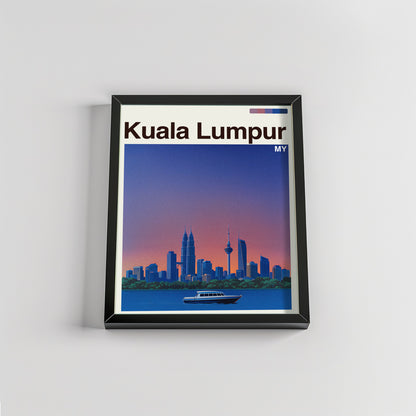 Kuala Lumpur city poster mockup 2 - frame not included