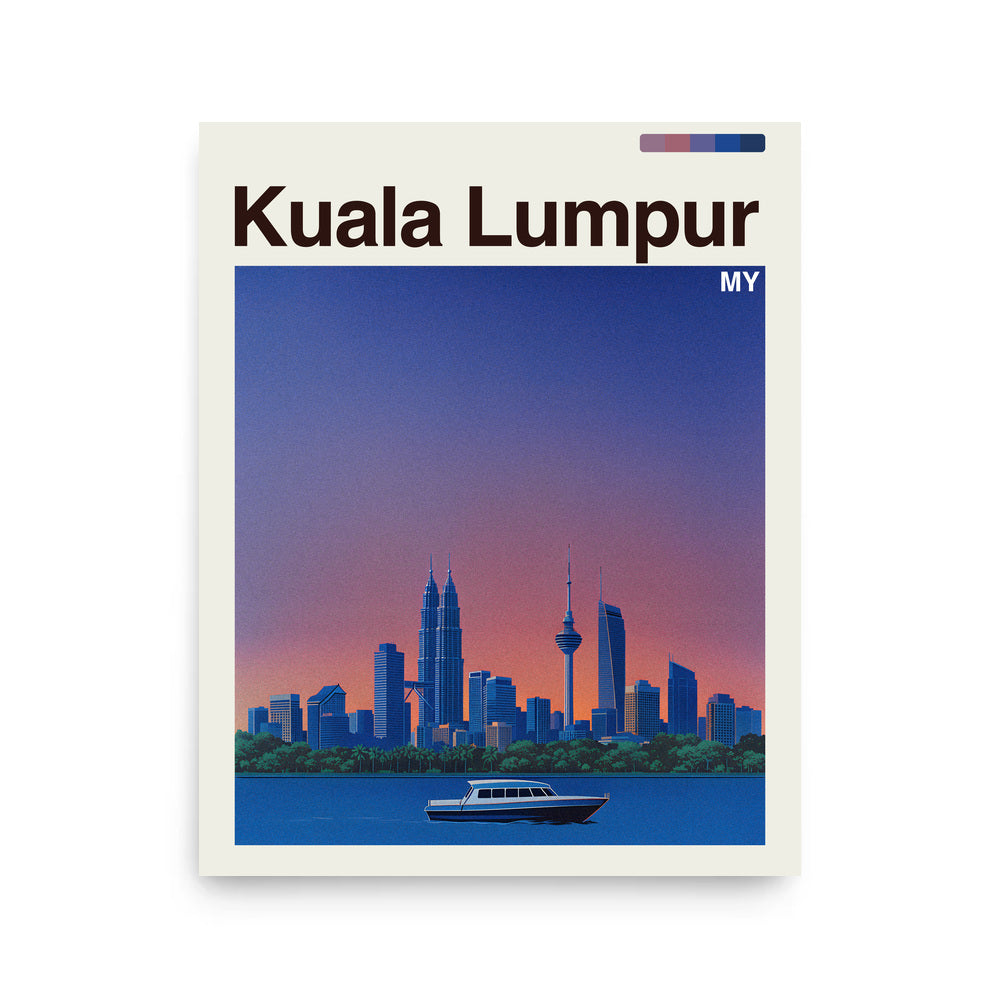 Kuala Lumpur city poster mockup 1 - frame not included