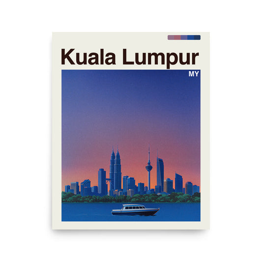 Kuala Lumpur city poster mockup 1 - frame not included