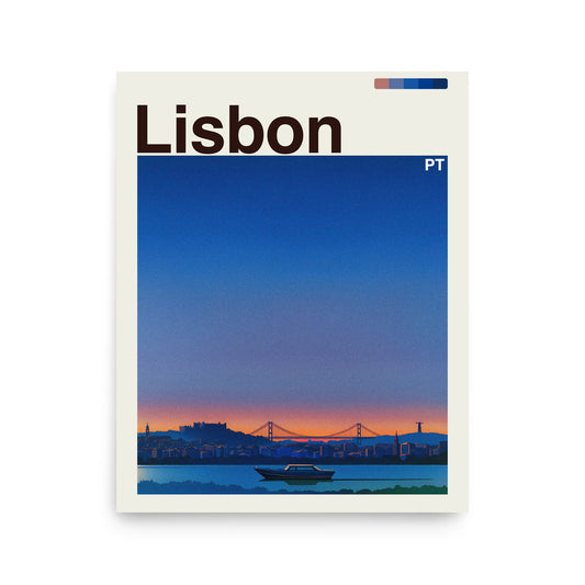 Lisbon city poster mockup 1 - frame not included