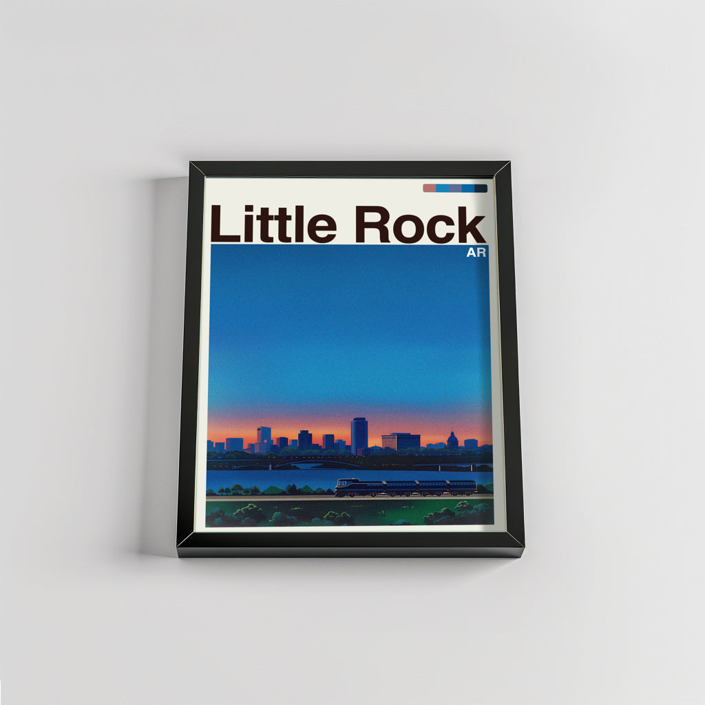 Little Rock city poster mockup 2 - frame not included