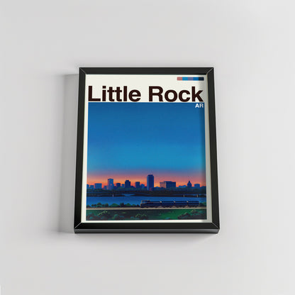 Little Rock city poster mockup 2 - frame not included