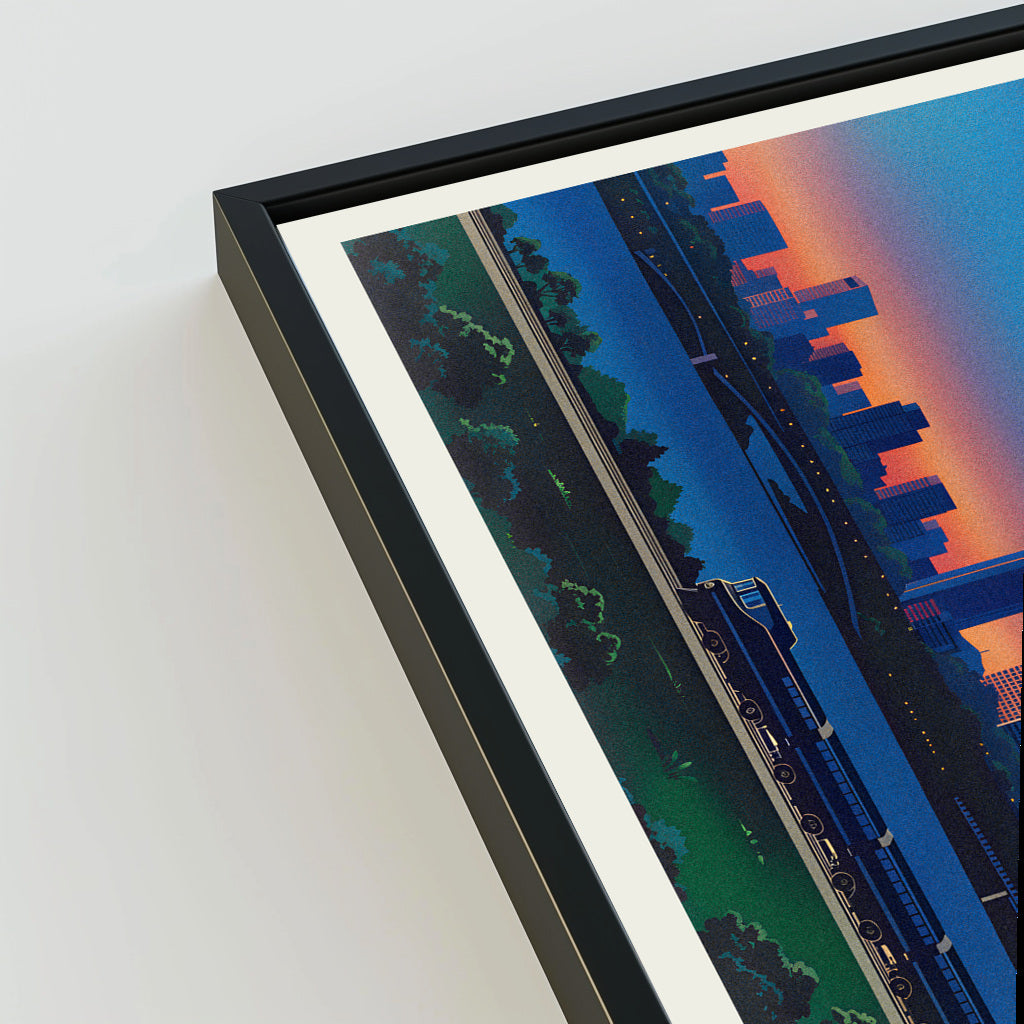Little Rock city poster mockup 3 - frame not included