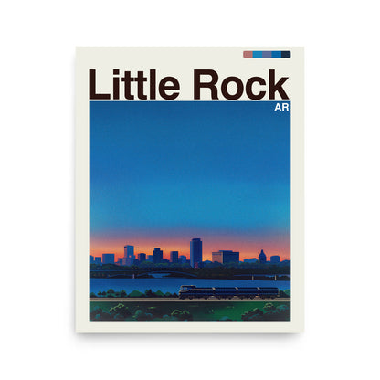 Little Rock city poster mockup 1 - frame not included