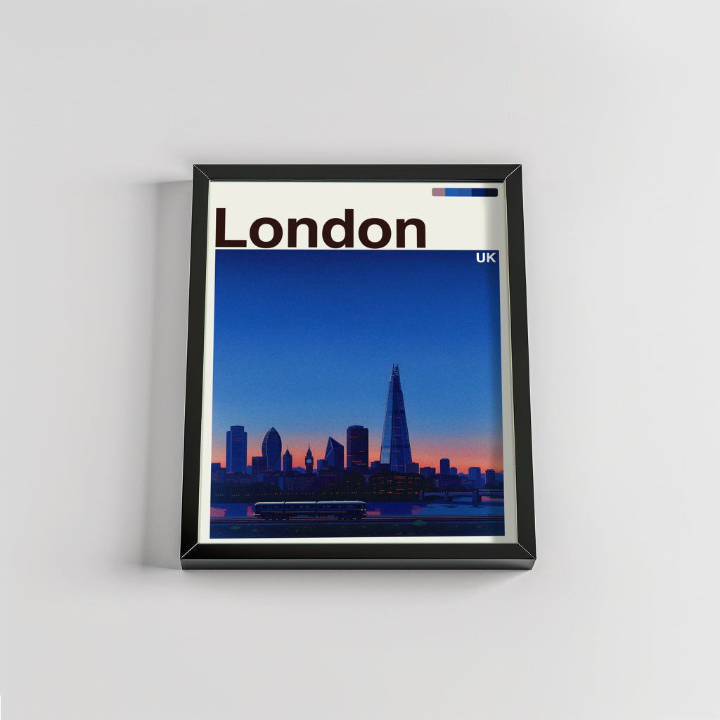 London city poster mockup 2 - frame not included