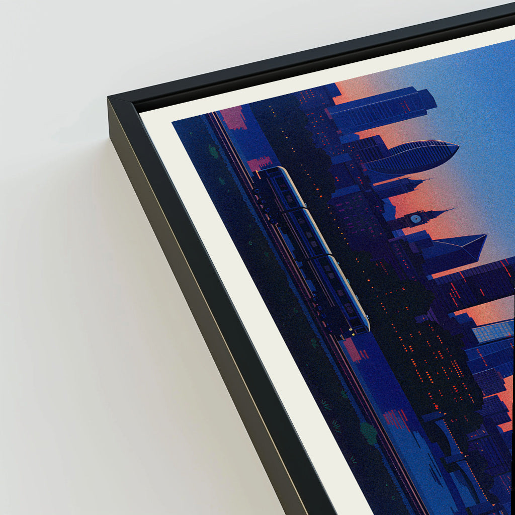 London city poster mockup 3 - frame not included