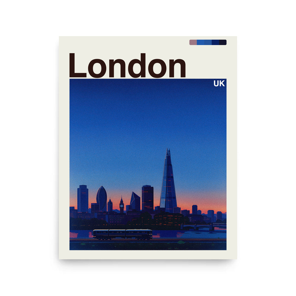 London city poster mockup 1 - frame not included