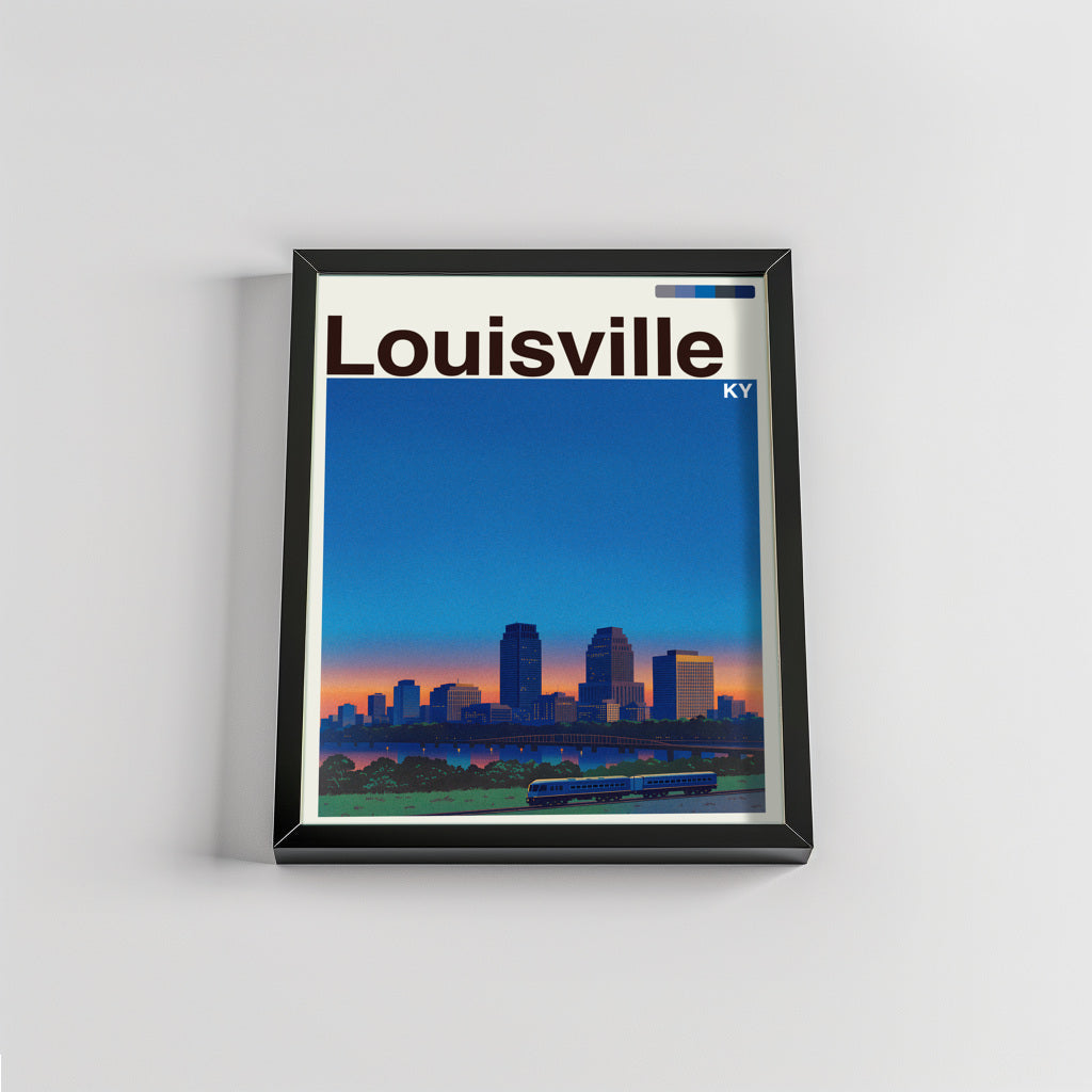 Louisville city poster mockup 2 - frame not included