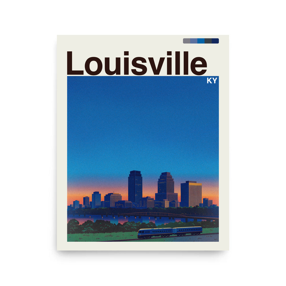 Louisville city poster mockup 1 - frame not included