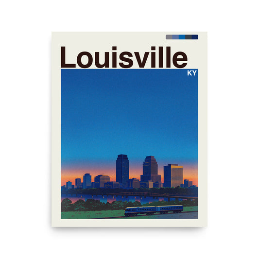 Louisville city poster mockup 1 - frame not included