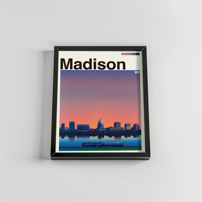 Madison city poster mockup 2 - frame not included
