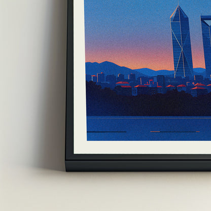 Madrid city poster mockup 4 - frame not included