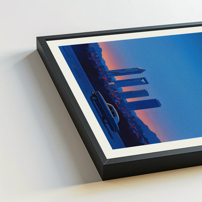 Madrid city poster mockup 5 - frame not included