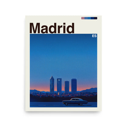 Madrid city poster mockup 1 - frame not included