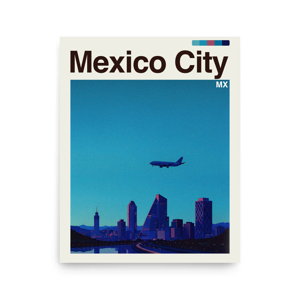 Mexico City city poster mockup 1 - frame not included