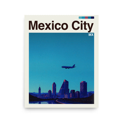 Mexico City city poster mockup 1 - frame not included