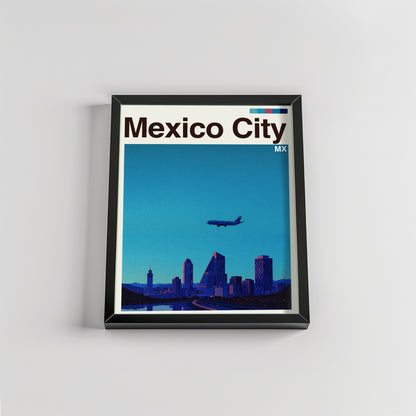 Mexico City city poster mockup 2 - frame not included