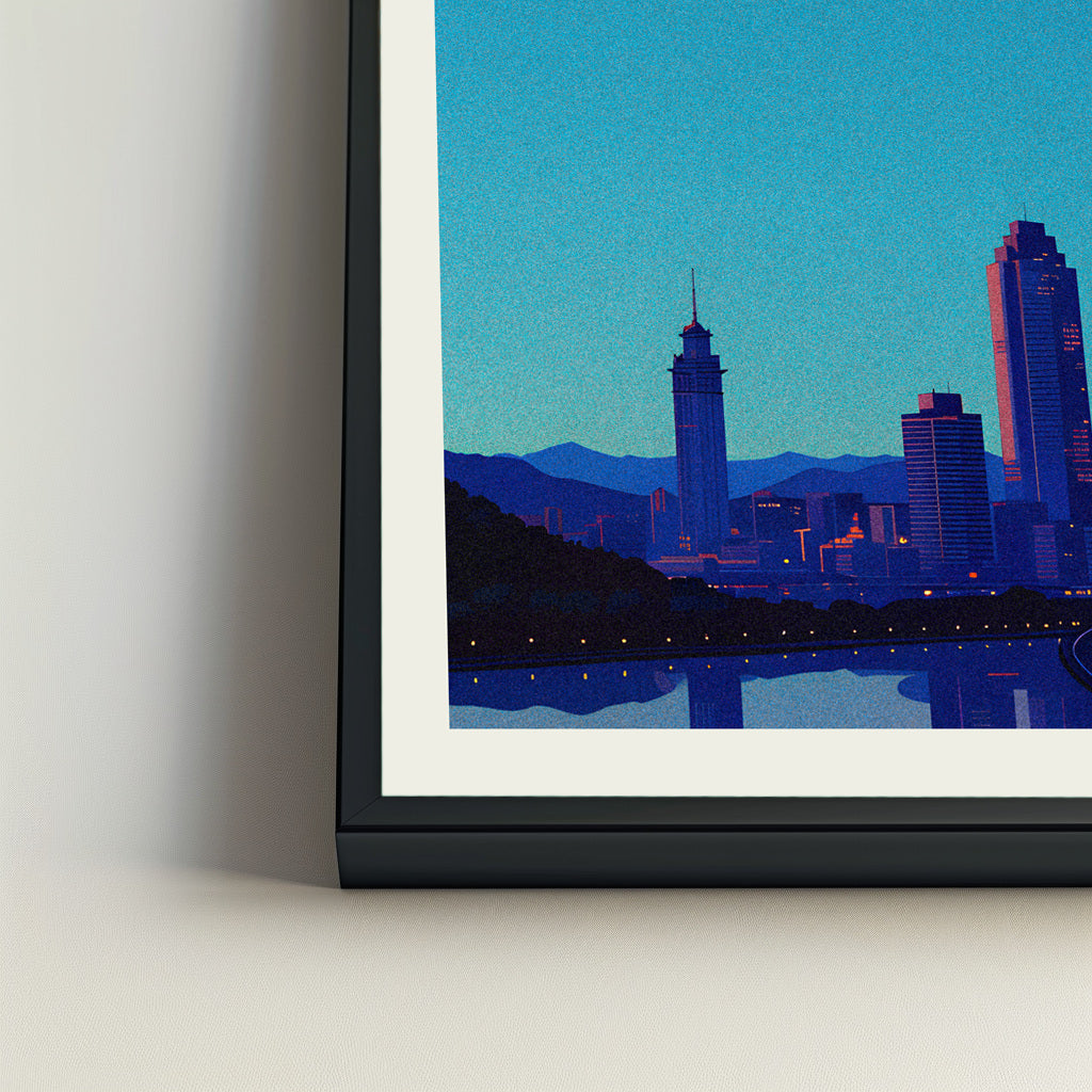 Mexico City city poster mockup 4 - frame not included