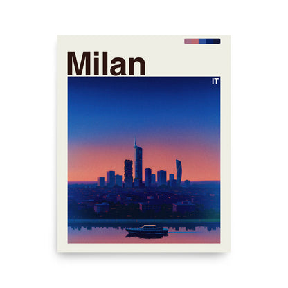 Milan city poster mockup 1 - frame not included