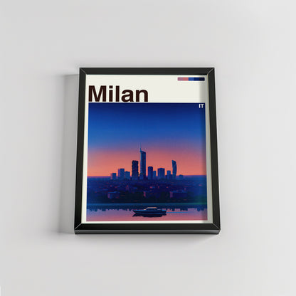 Milan city poster mockup 2 - frame not included