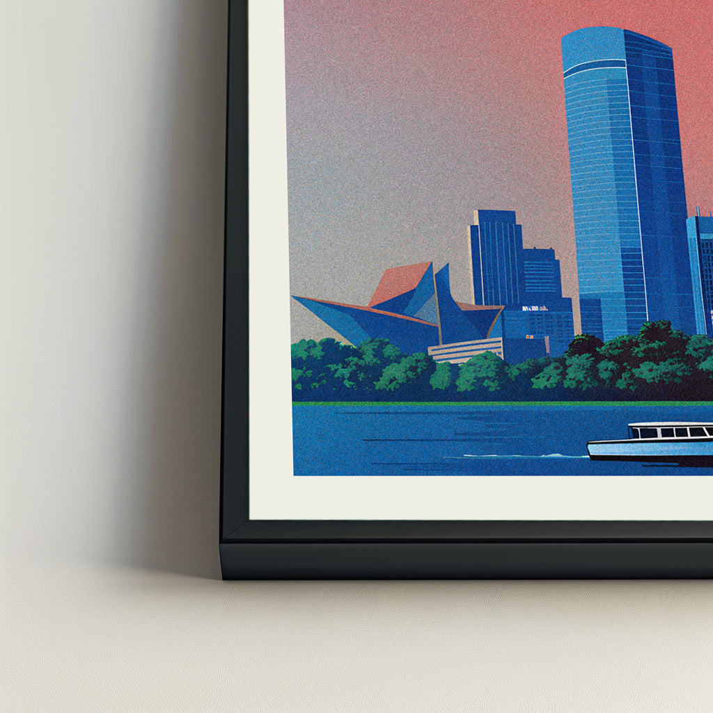 Milwaukee city poster mockup 4 - frame not included