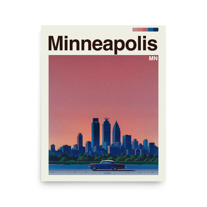 Minneapolis city poster mockup 1 - frame not included
