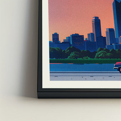 Minneapolis city poster mockup 4 - frame not included