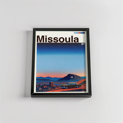 Missoula city poster mockup 2 - frame not included