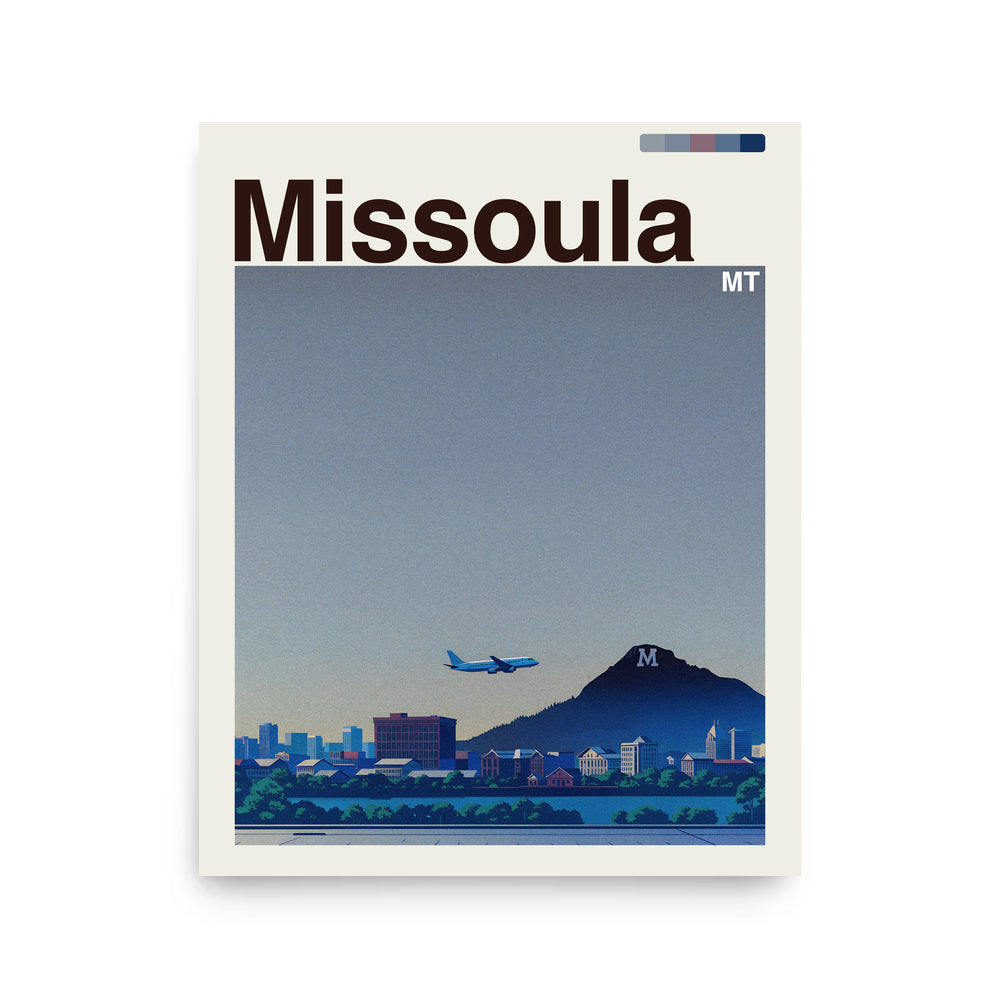 Missoula city poster mockup 1 - frame not included