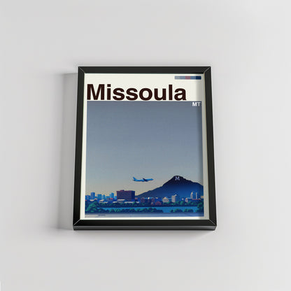 Missoula city poster mockup 2 - frame not included