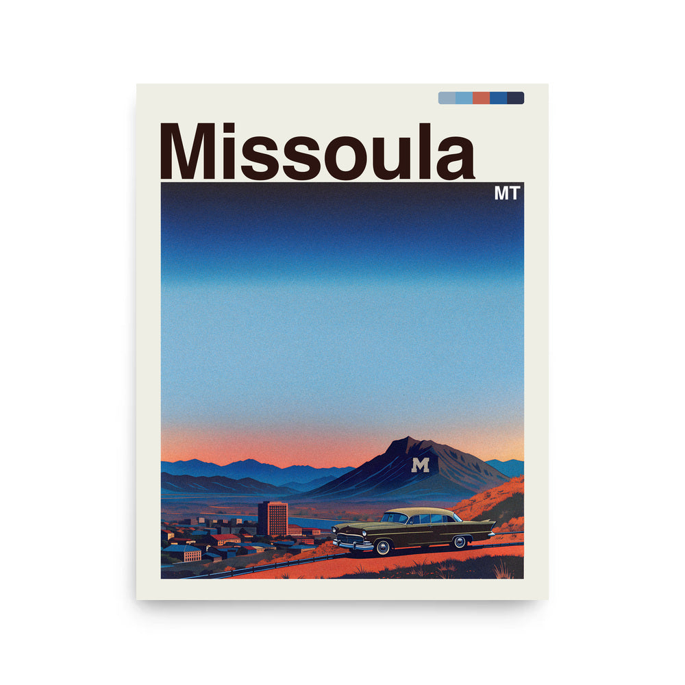Missoula city poster mockup 1 - frame not included