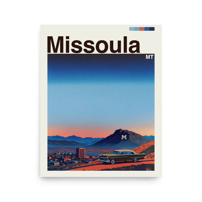 Missoula city poster mockup 1 - frame not included